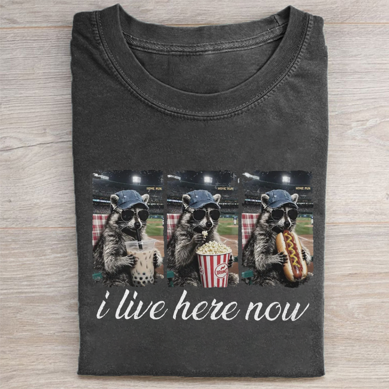 Funny Raccoon Baseball T-shirt