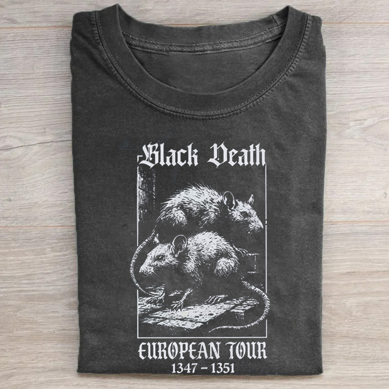 Vintage Black Death European Tour 1347- 1351 T-shirt