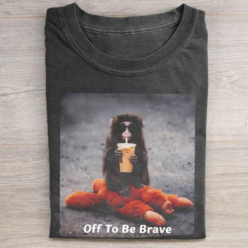 Monkey Punch Off To Be Brave T-shirt