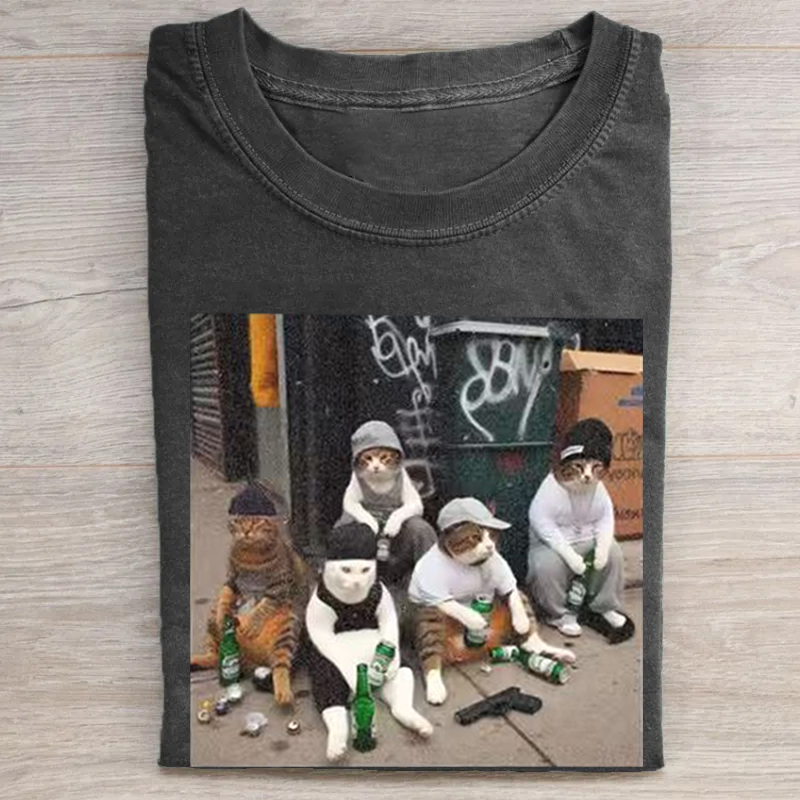 Funny Cat Gang T-shirt