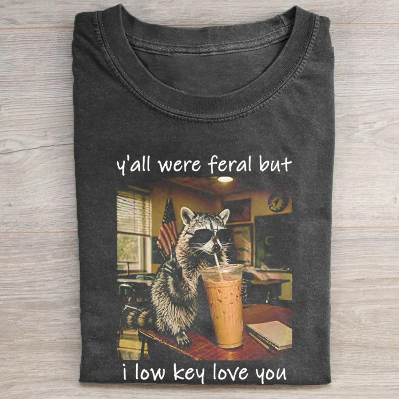 Last Day of School Teacher Feral Raccoon T-shirt