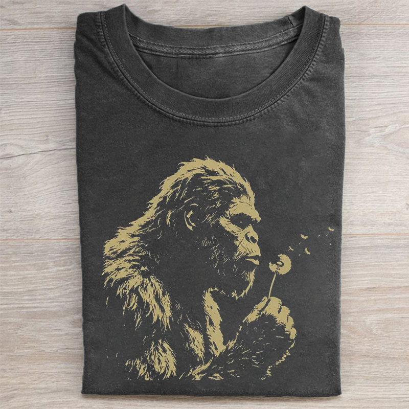Bigfoot Blowing Dandelion T-shirt