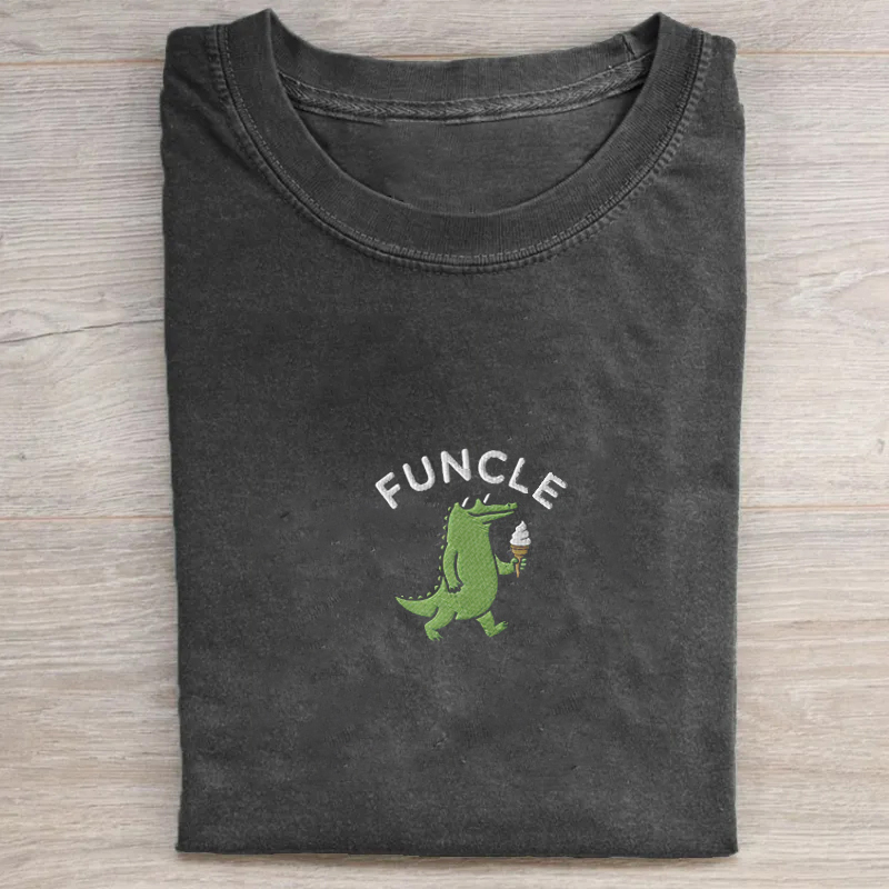 Funny Funcle Embroidered T-shirt