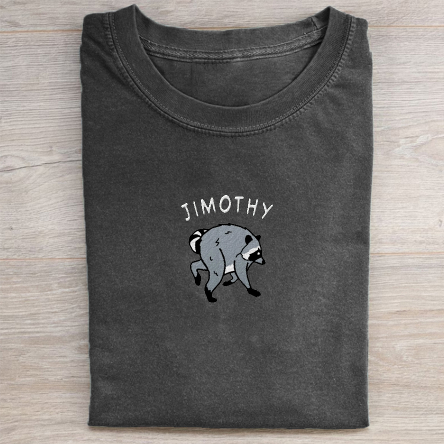 Jimothy Raccoon Embroidered Shirt