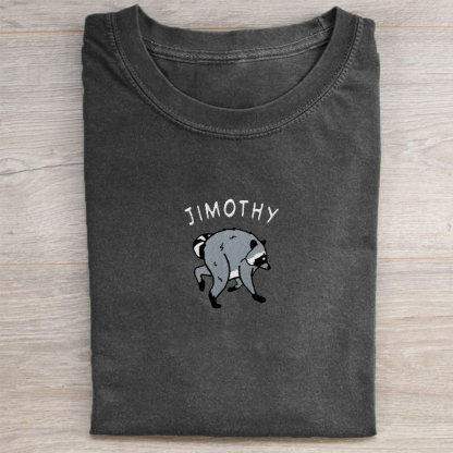 Jimothy Raccoon Embroidered Shirt