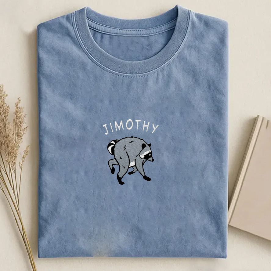 Jimothy Raccoon Embroidered Shirt