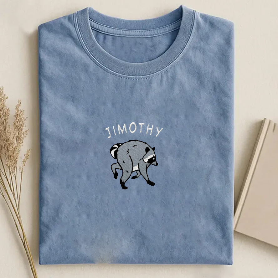 Jimothy Raccoon Embroidered Shirt
