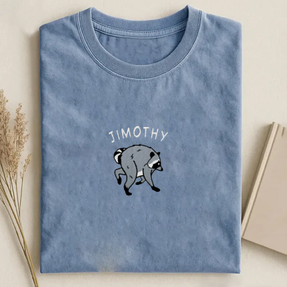 Jimothy Raccoon Embroidered Shirt