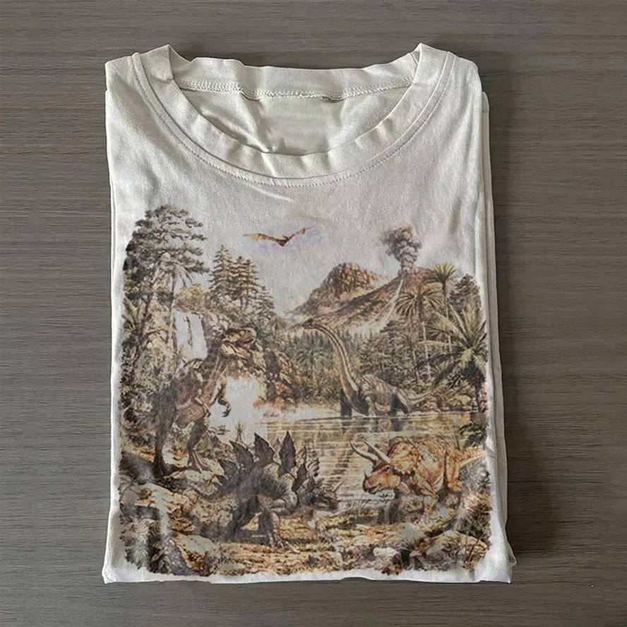 Vintage Prehistoric Dinosaur Graphic T-Shirt