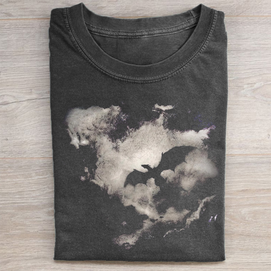Dark Fantasy Dragon Clouds T-Shirt