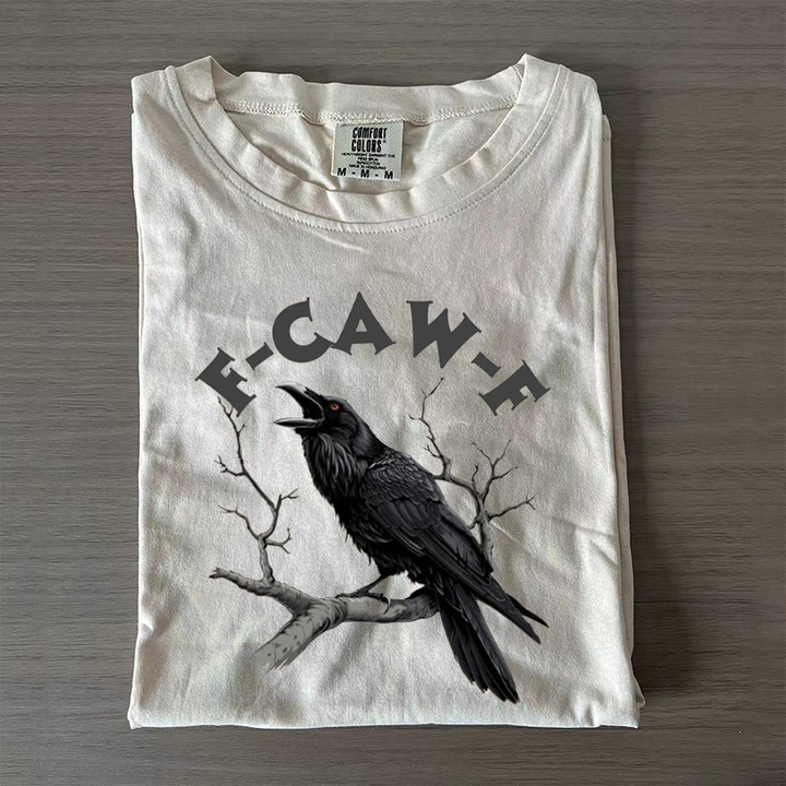 T-shirt F-Caw-F grappig kraai, op de natuur geïnspireerd