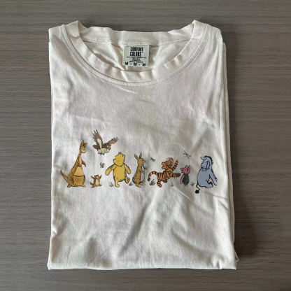 Retro Winnie The Pooh And Friends T-shirt