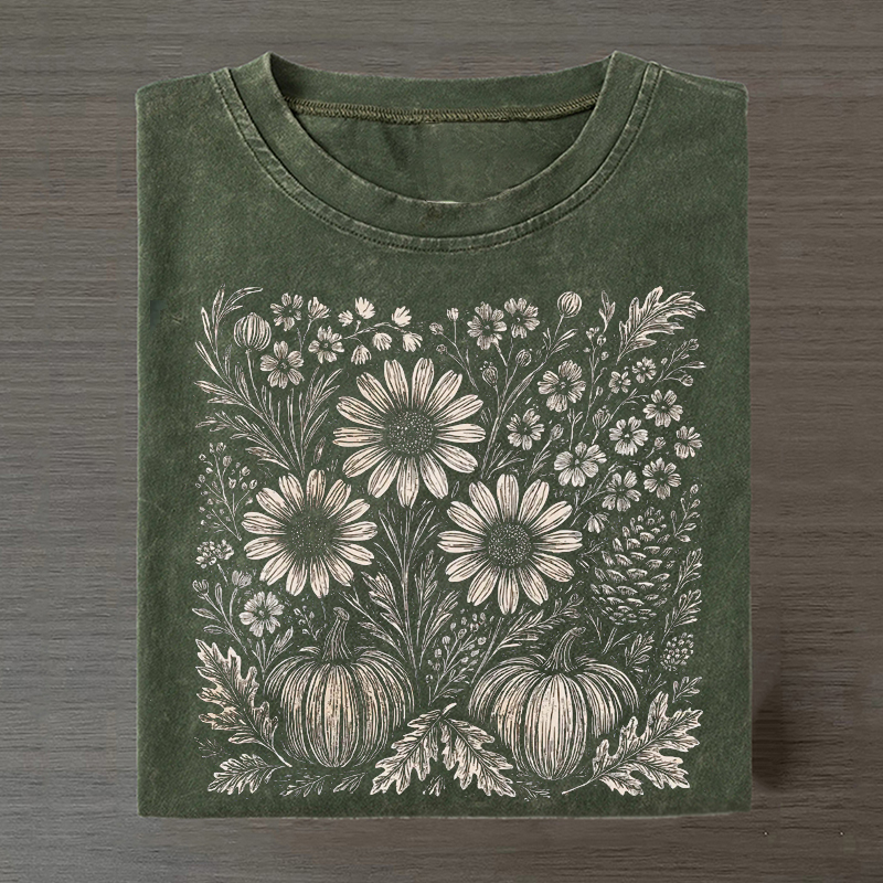 Boho Fall Floral T-shirt