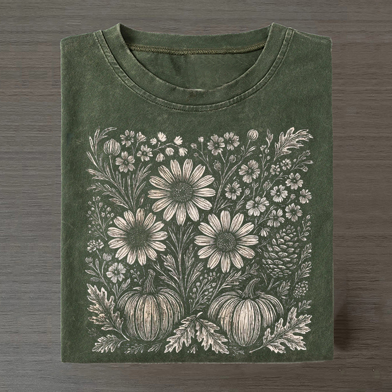 Boho Fall Floral T-shirt