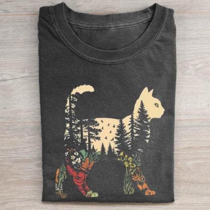Boho Cat Plants T-shirt