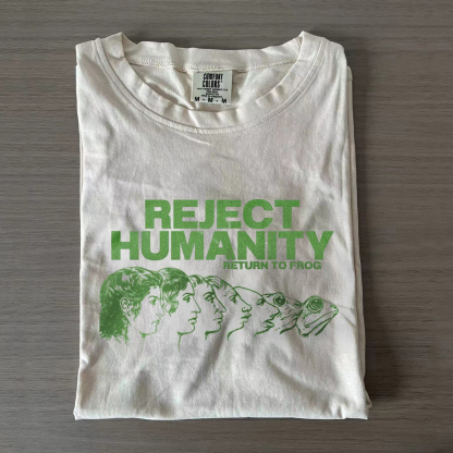 Reject Humanity Frog Graphic T-shirt