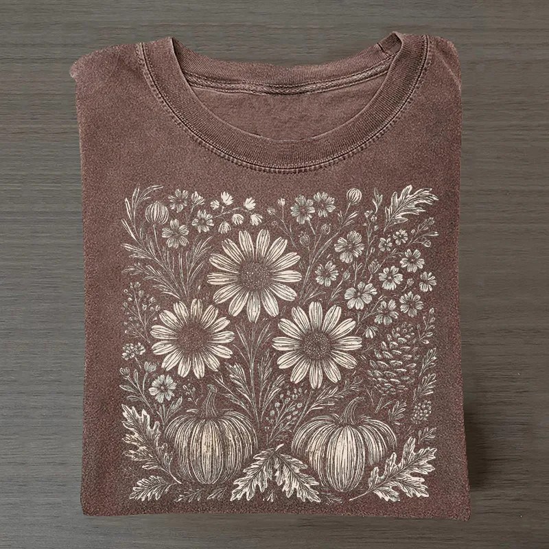 Boho Fall Floral T-shirt