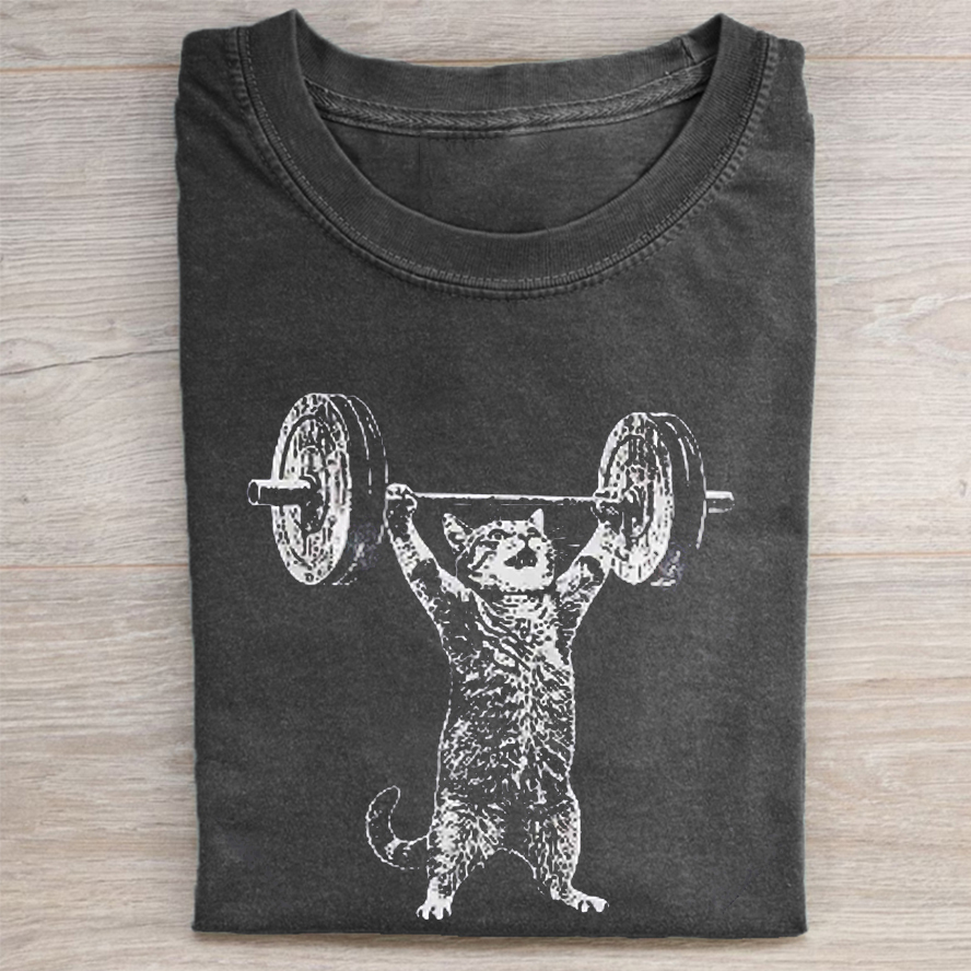 Funny Cat Gym T-shirt