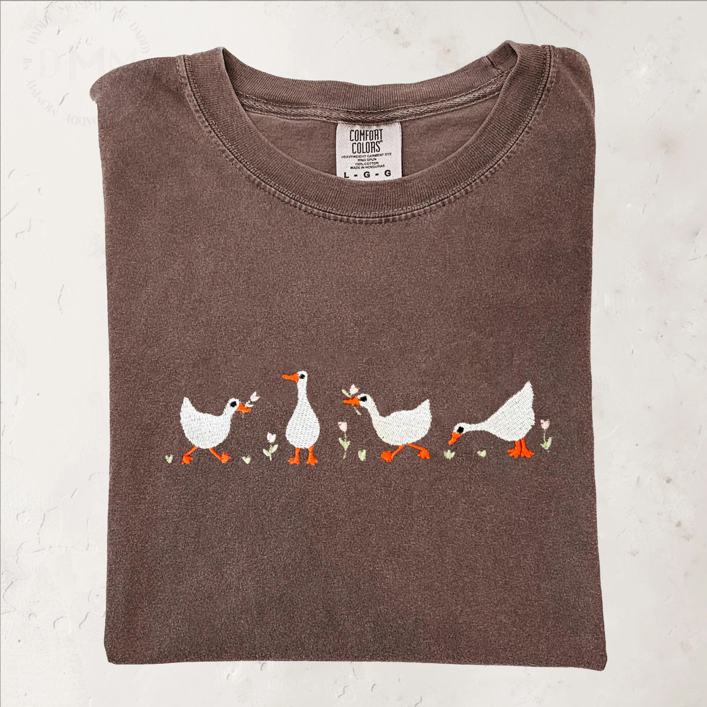 Embroidered Duck Duck Goose T-shirt