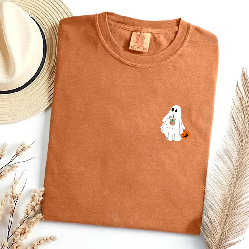 Comfort Colors Сute Ghost Coffee T-shirt
