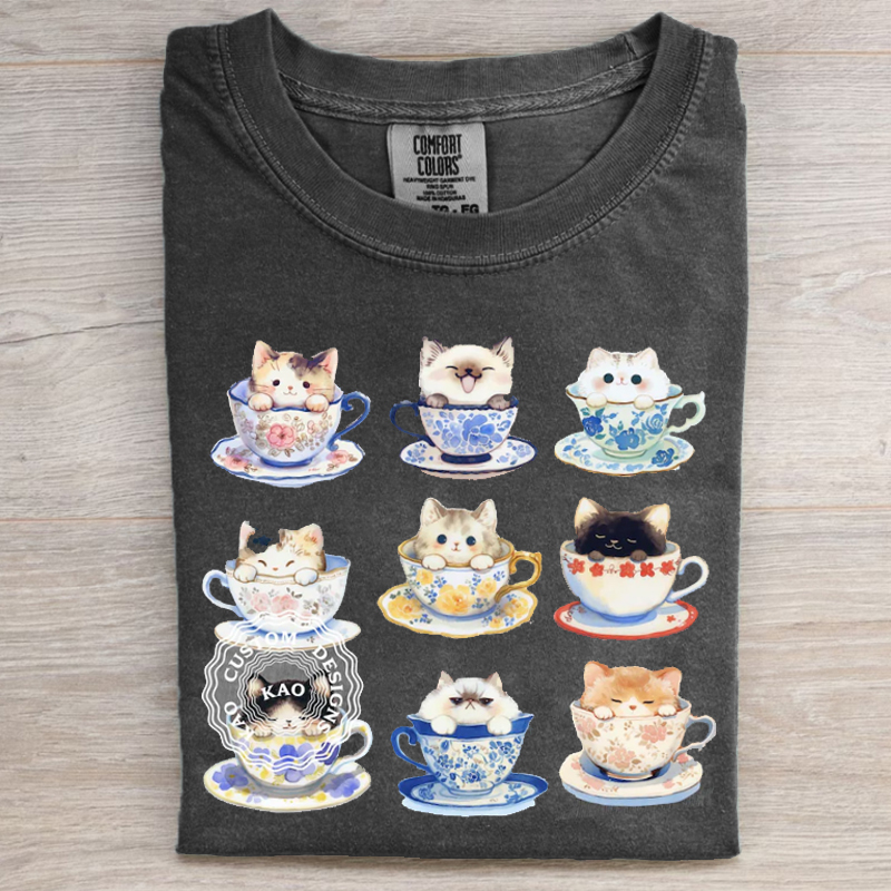 Funny Kitten Teacups T-shirt