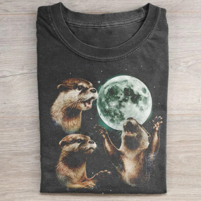 Three Otters Moon T-shirt