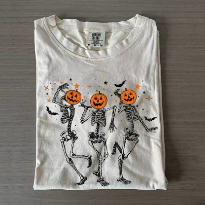 Comfort Colors Dancing Skeleton Pumpkin T-Shirt