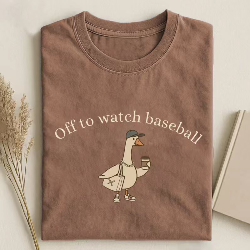 Off to Watch Baseball Goose T-shirt