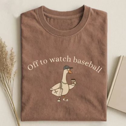 Off to Watch Baseball Goose T-shirt