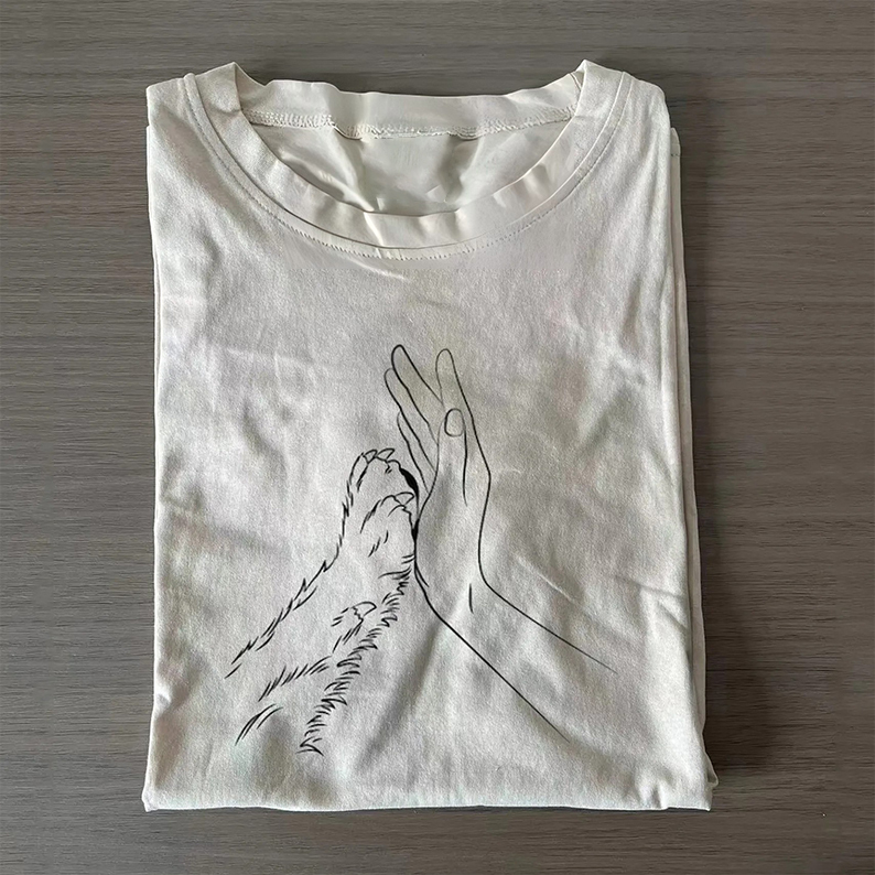 Human Hand and Paw T-Shirt