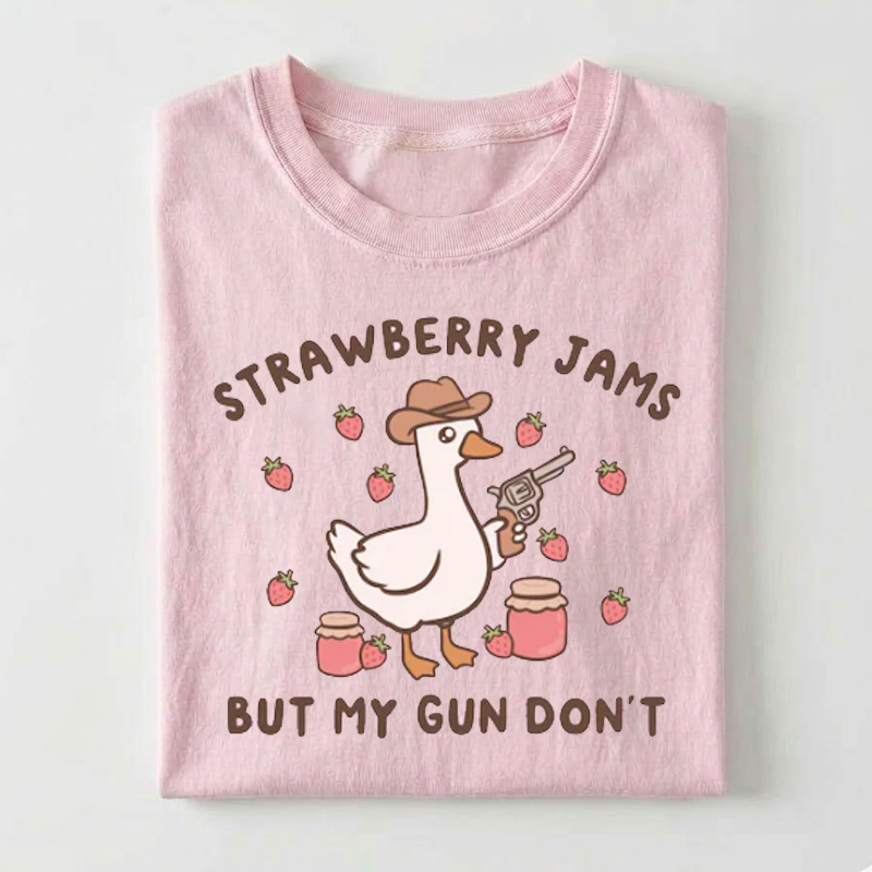 Strawberry Jams But My Gun Don't T-shirt