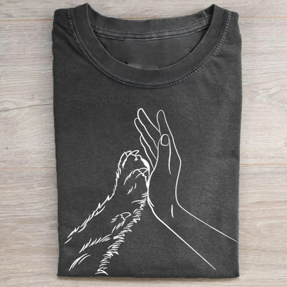 Human Hand and Paw T-shirt