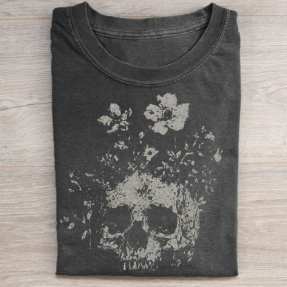Boho Floral Skull T-shirt
