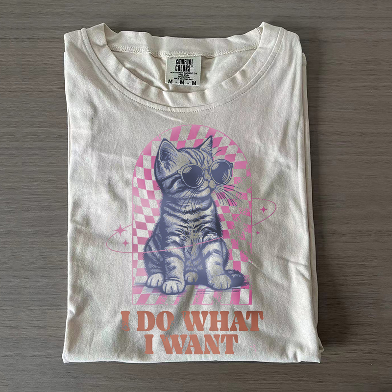 I Do What I Want Girls Kitten T-shirt