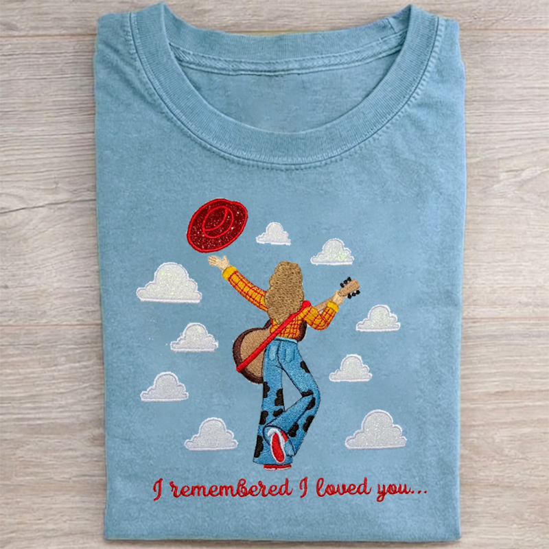I Knew You Embroidered T-shirt