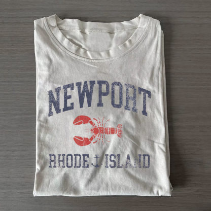 Retro Newport Rhode Island Shirt Fisherman Aesthetic T-shirt