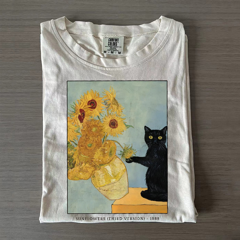 Comfort Colors Van Gogh Cat T-shirt