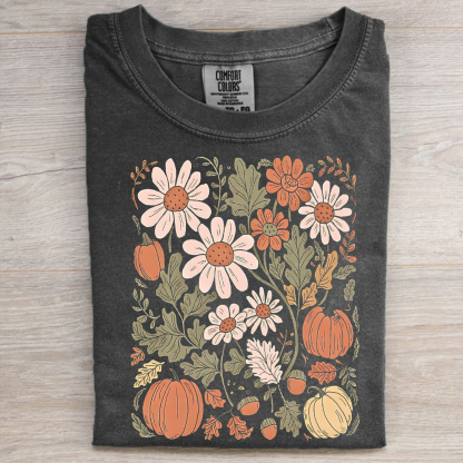 Floral Pumpkin Fall T-shirt