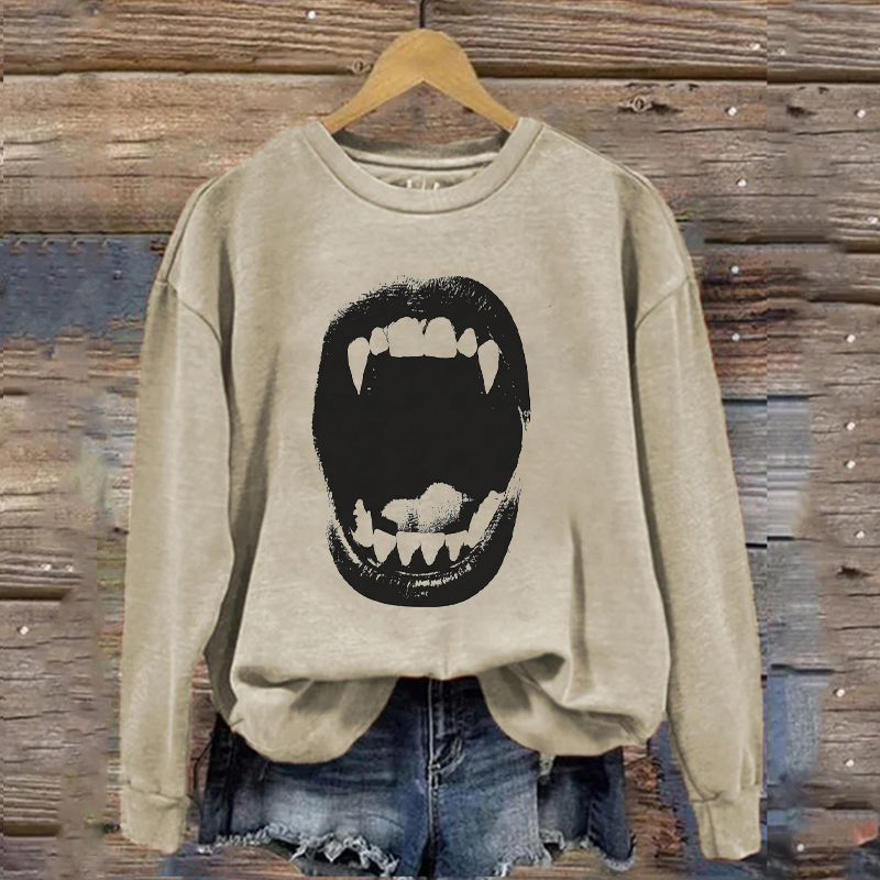 Vampire Bite Halloween Sweatshirt