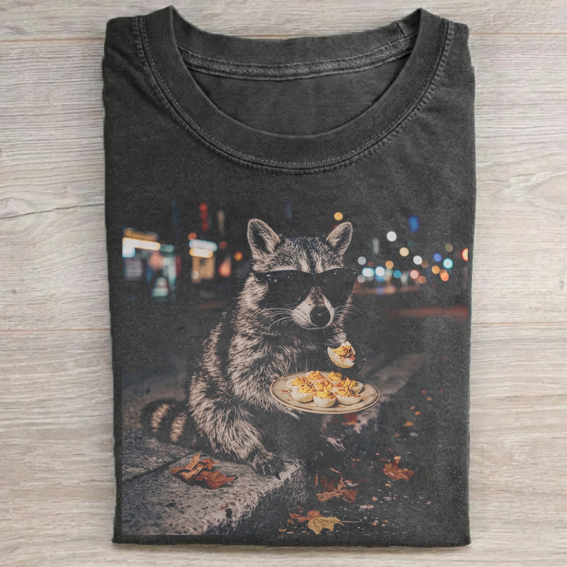 Deviled Eggs Raccoon T-shirt