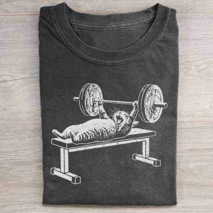 Funny Cat Gym T-shirt