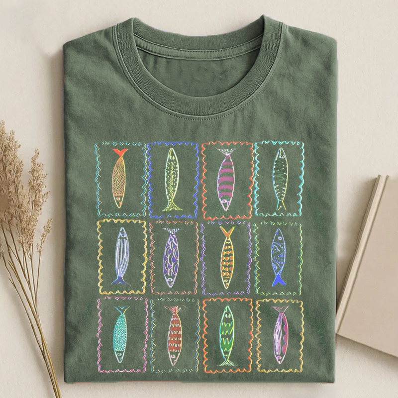 Sardines Tin Fish Graphic T-shirt
