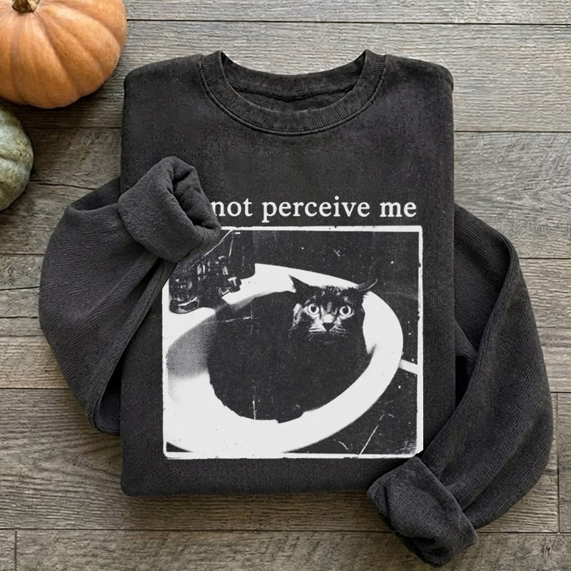 Do Not Perceive Me Funny Cat Sweatshirt