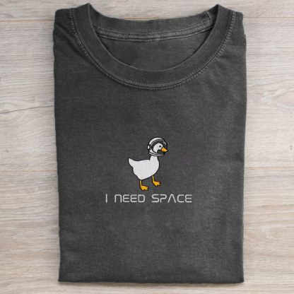 Space Goose embroidered T-shirt
