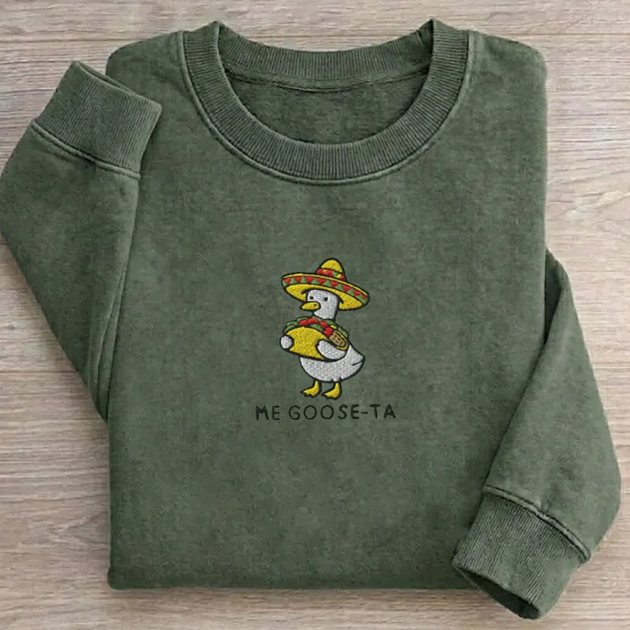 Mexican Goose Embroidered Sweatshirt