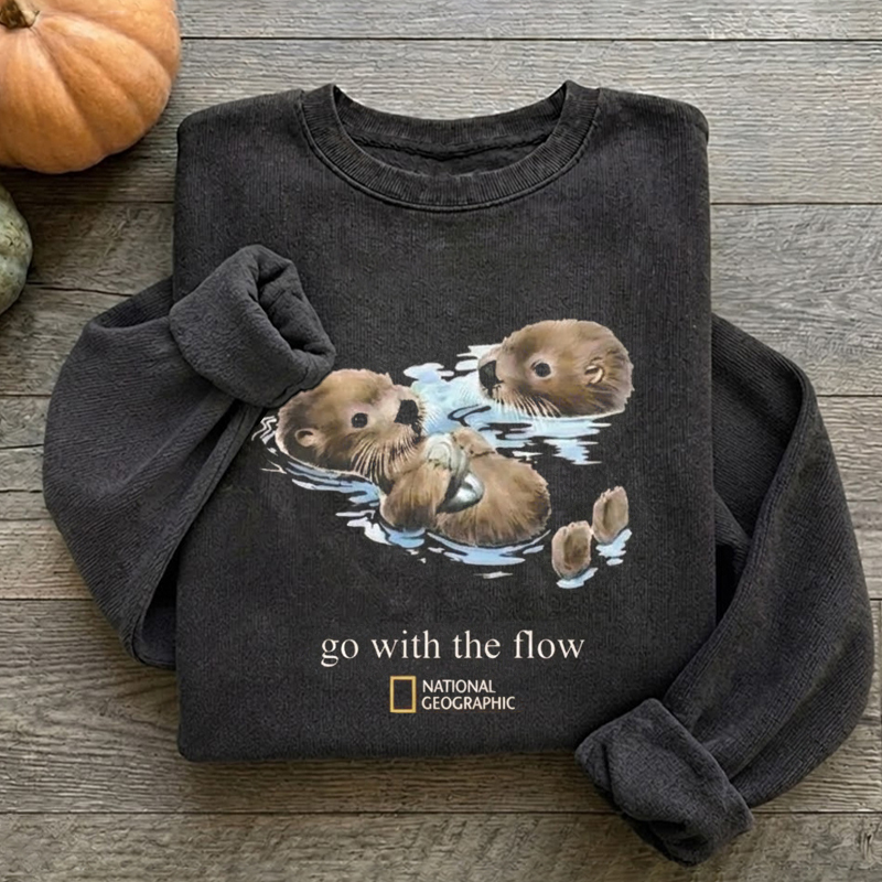 National Geographic Otter Go with the Flow T-Shirt/Sweatshirt