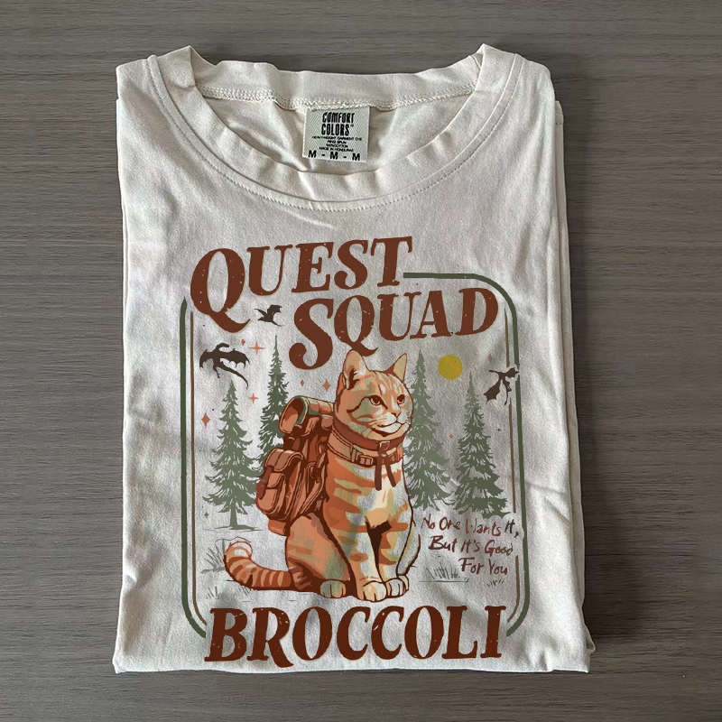 Comfort Colors Broccoli Cat T-shirt