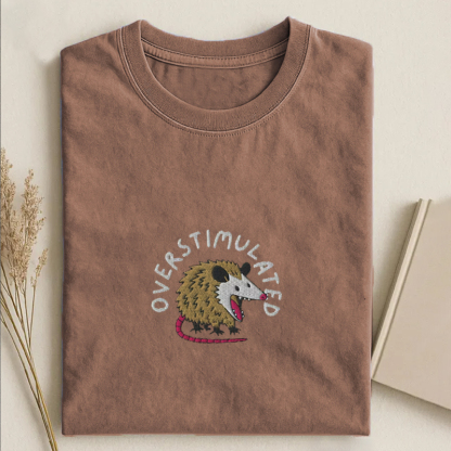 Embroidered Opossum Mental Health T-shirt