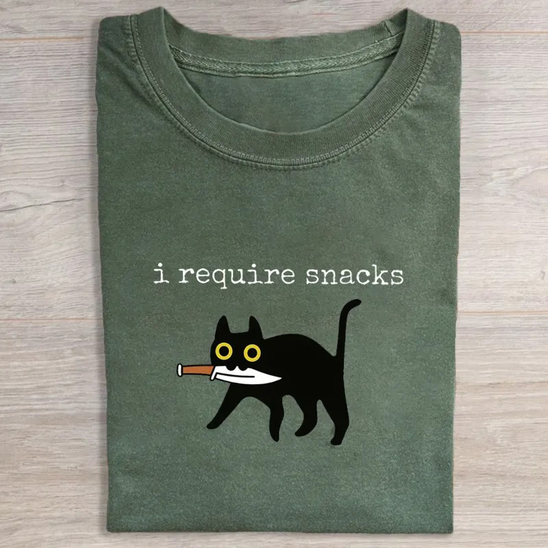 I Require Snacks T-shirt
