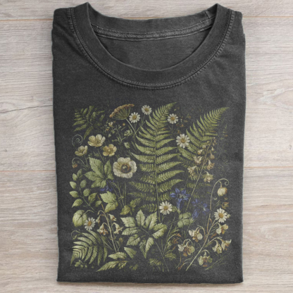 Vintage Botanical Fern Graphic T-shirt